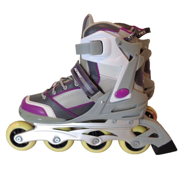 Roller Derby Aerio Q-60 Women's Inline Skates Sz 9 White/Grey/Purple - Picture 1 of 10
